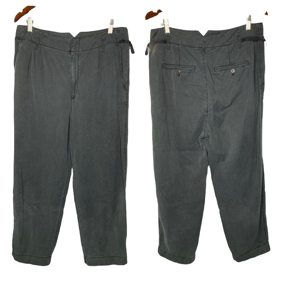 Anthropologie Hei Hei Black Washed out Trouser Pants (Bleach stain) Size 30
